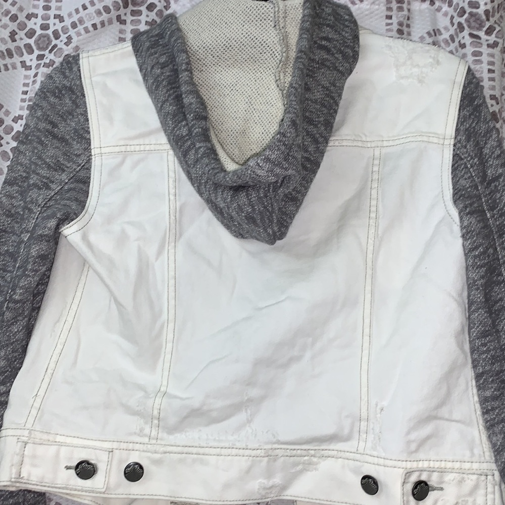 Free People Rugged Ripped Denim Jacket - Picture 9 of 12